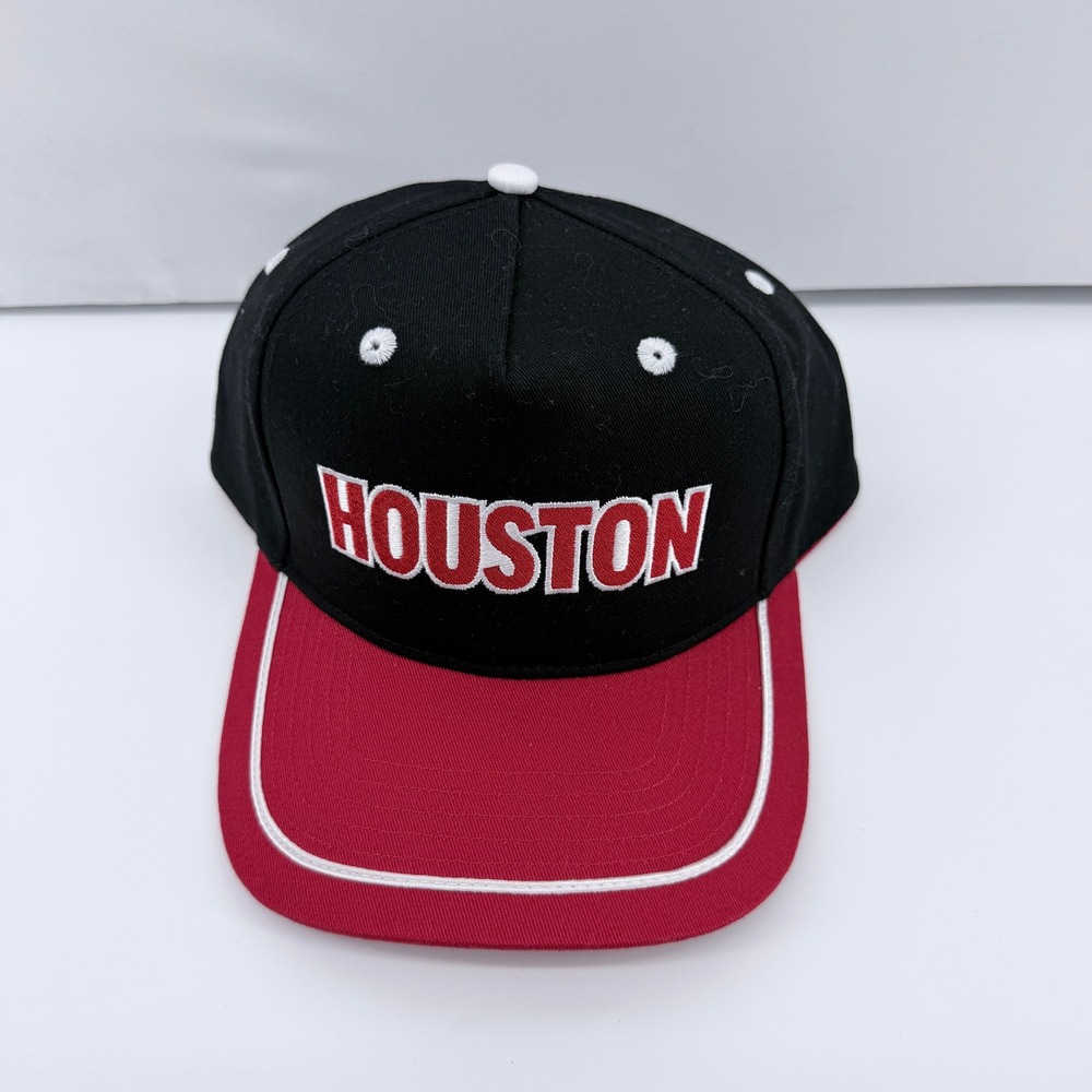 Bud Light Houston Texans Snapback Hat Black Red Mens Embroidered Baseball Cap